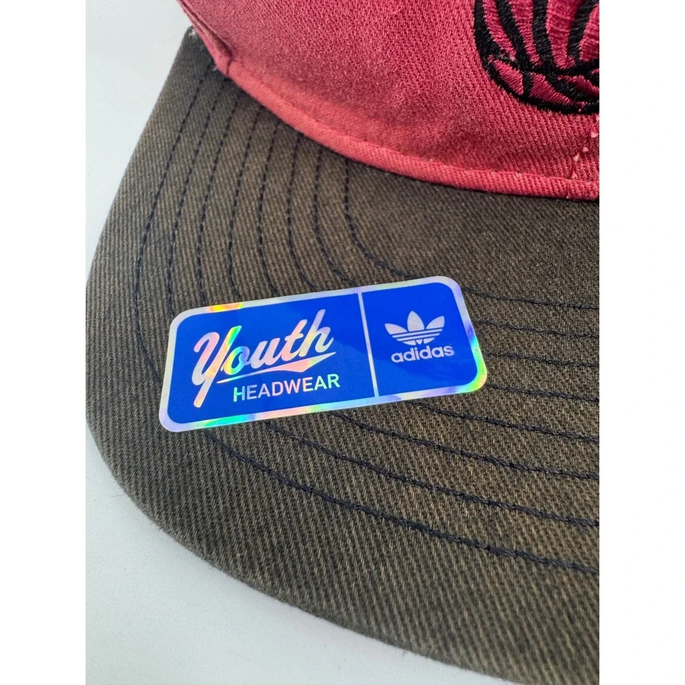 RARE Vtg adidas Miami Heat Youth Snapback Hat‎ Black NBA Basketball UNDERVISOR